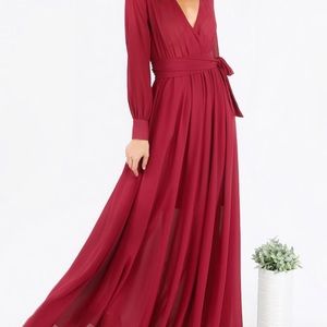 🎉Chiffon Burgundy Dress 🎉